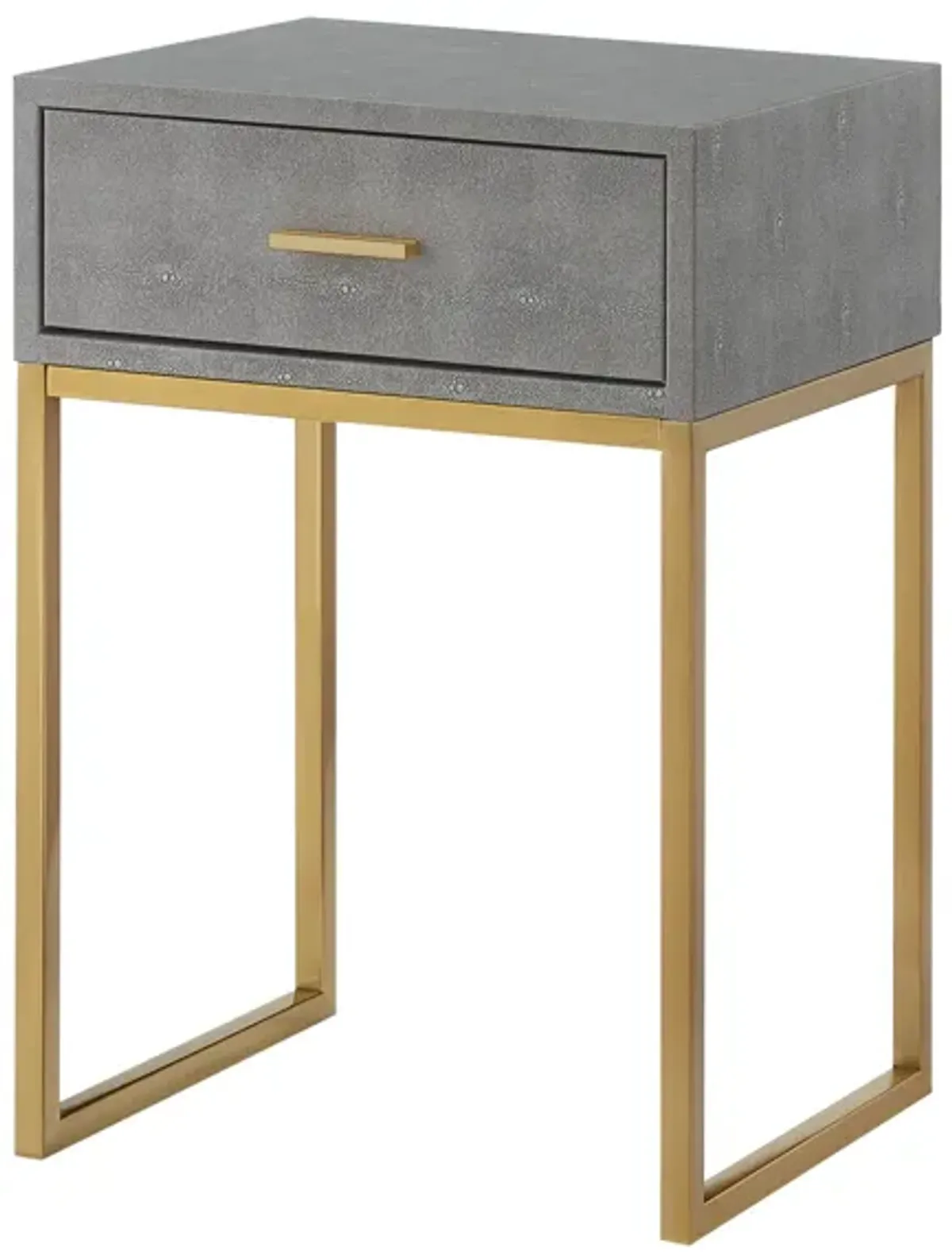 Nicole Miller Taha Faux Shagreen End Table