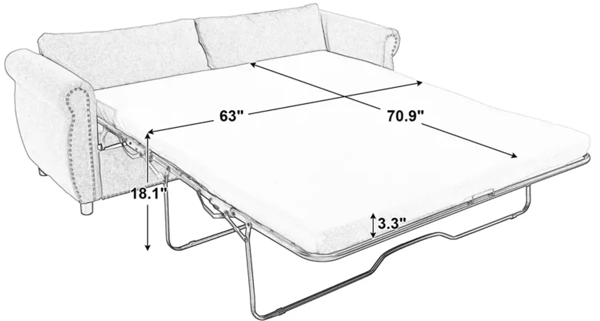 Merax 2-in-1  Sleeper Sofa Bed with Large Mattress