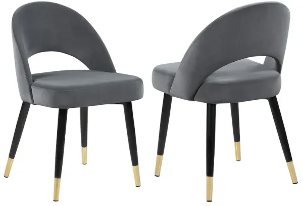 Lindsey Upholstered Dining Side Chair Grey (Set of 2)