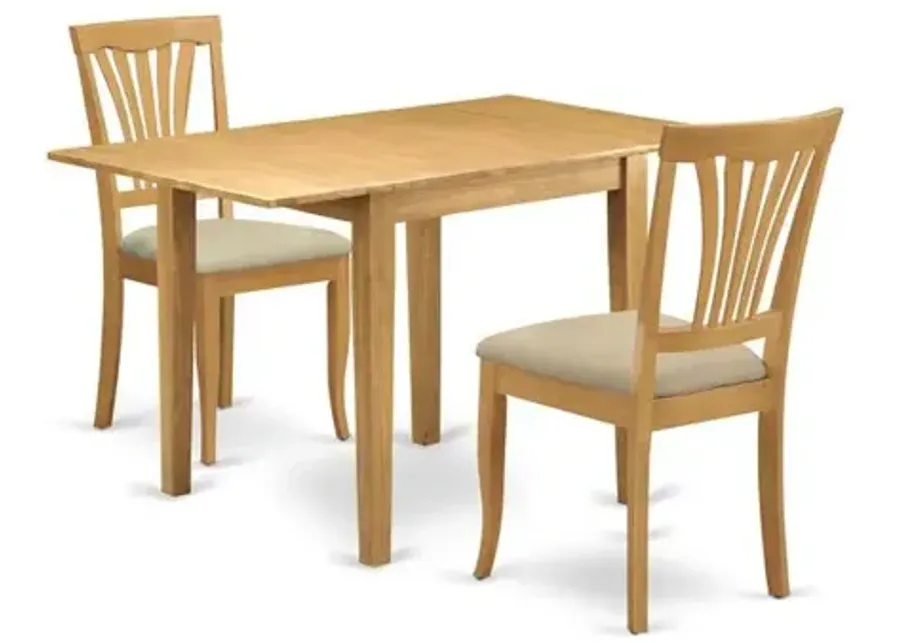 Dining Room Set Oak, NDAV3-OAK-C