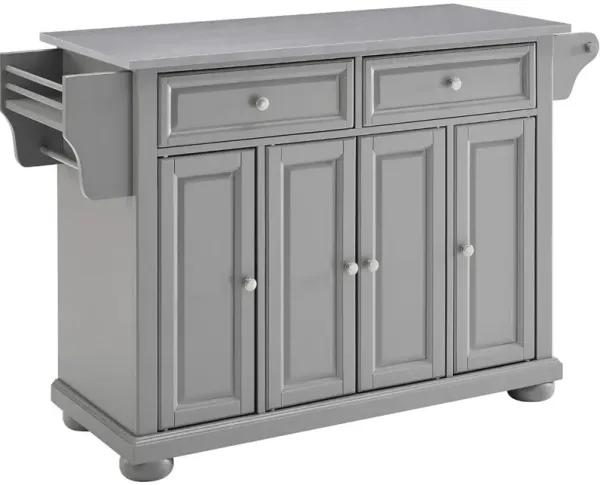 Alexandria Stainless Steel Top Kitchen Island/Cart