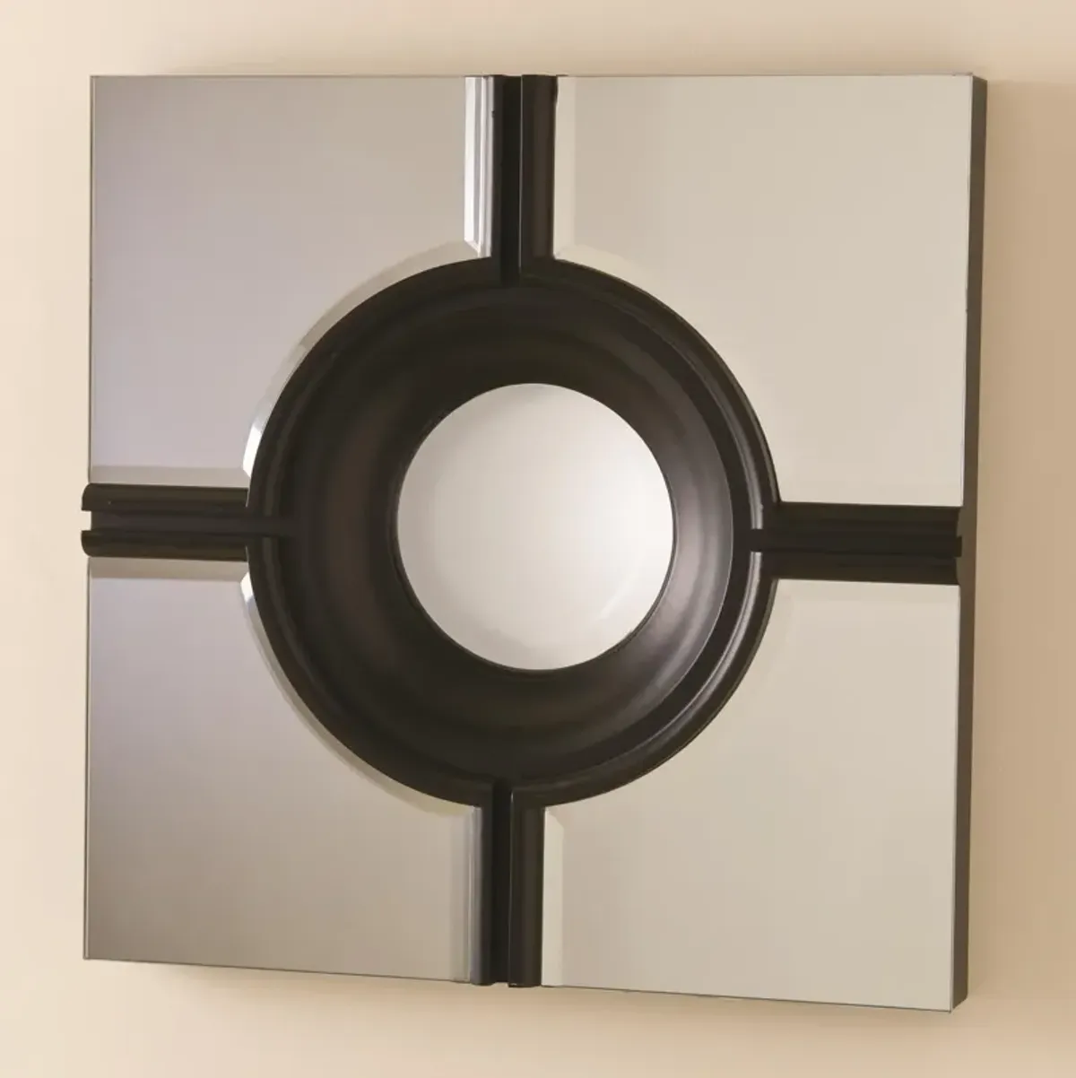 Bull's Eye Cross Mirror- Black