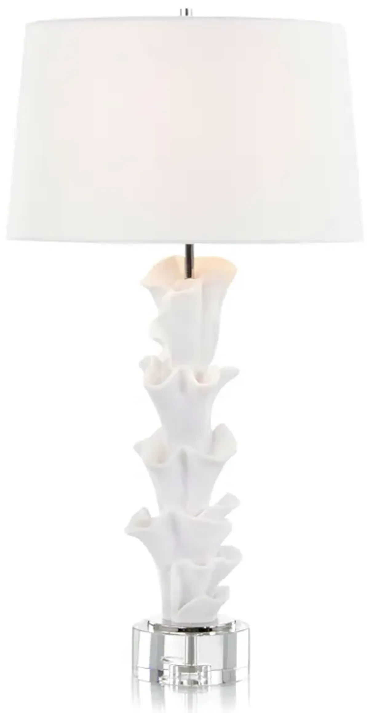 White Sculptural Table Lamp