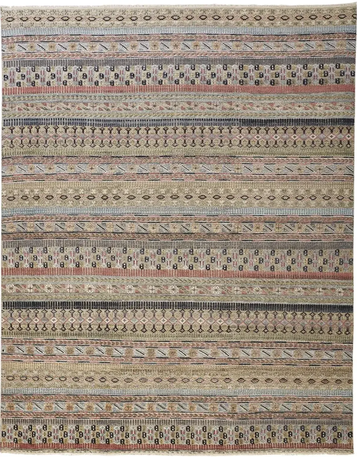 Payton 6498F Tan/Orange/Blue 2'6" x 8' Rug