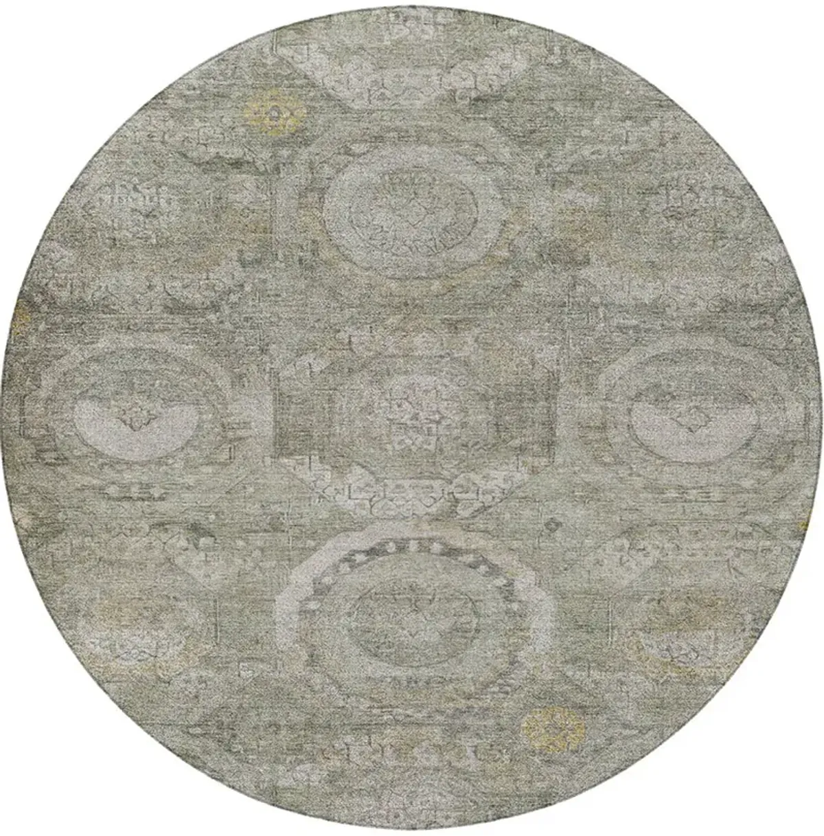 Tabrook TB14 Pewter 8' Round Rug