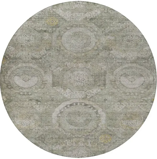 Tabrook TB14 Pewter 8' Round Rug