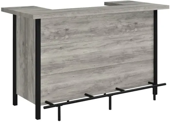 Coaster Co. of America Bellemore Freestanding Home Bar Wine Cabinet Grey Driftwood