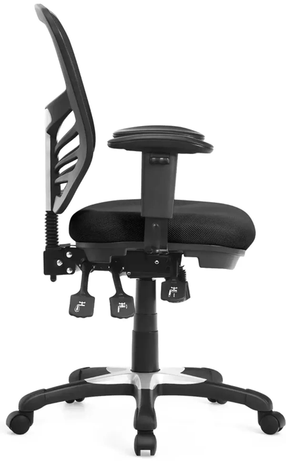 Costway Mesh Office Chair 3-Paddle Computer Desk Chair w/ Adjustable Seat Black