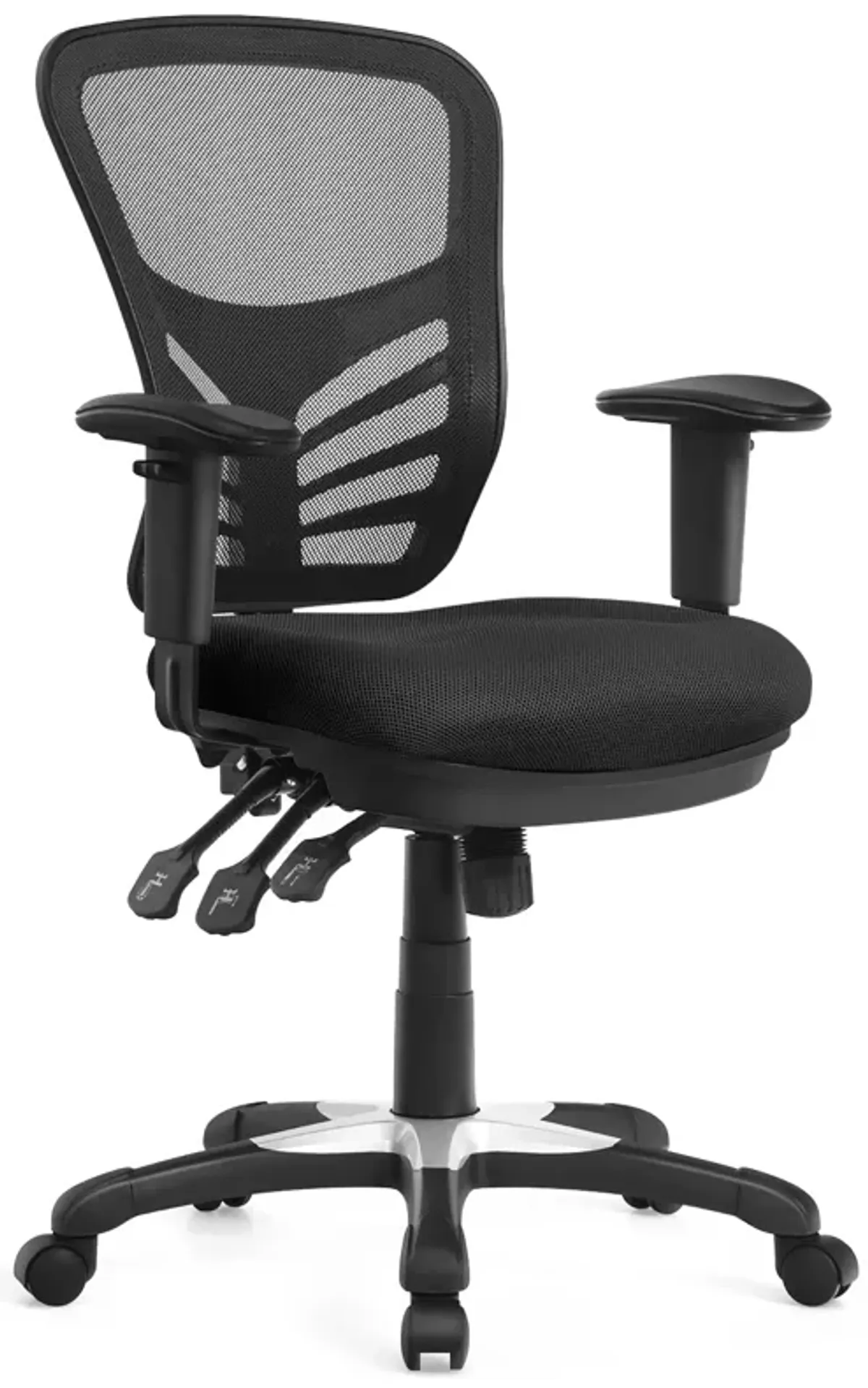 Costway Mesh Office Chair 3-Paddle Computer Desk Chair w/ Adjustable Seat Black