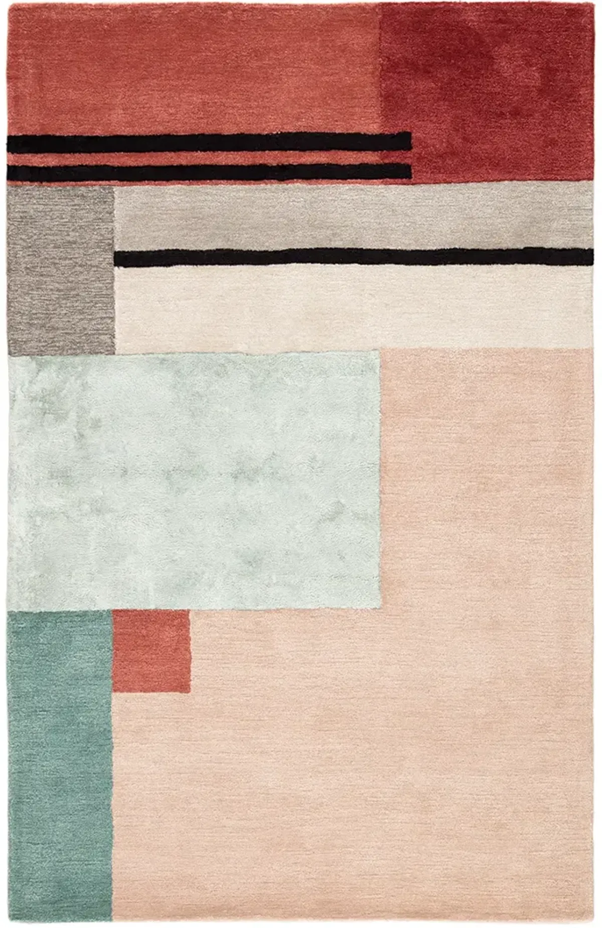 Synta x Segment Pink 2' x 3' Rug