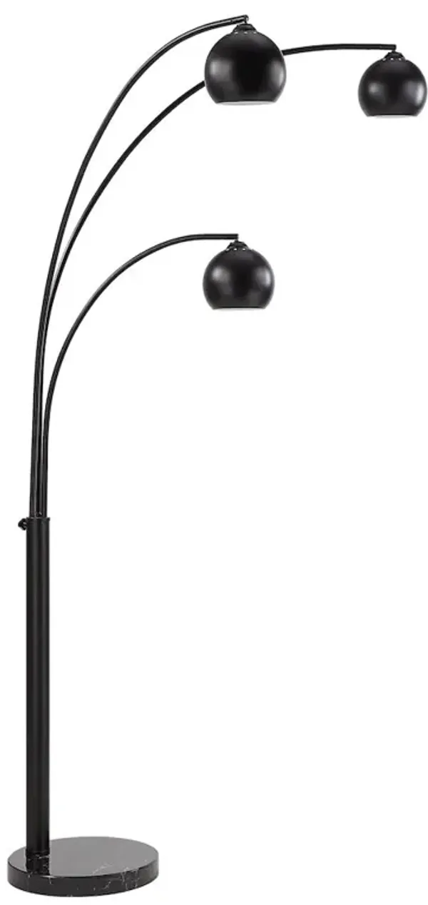 Renwil Folia 87 Tall Matte Black Floor Lamp With Dome Iron Shade