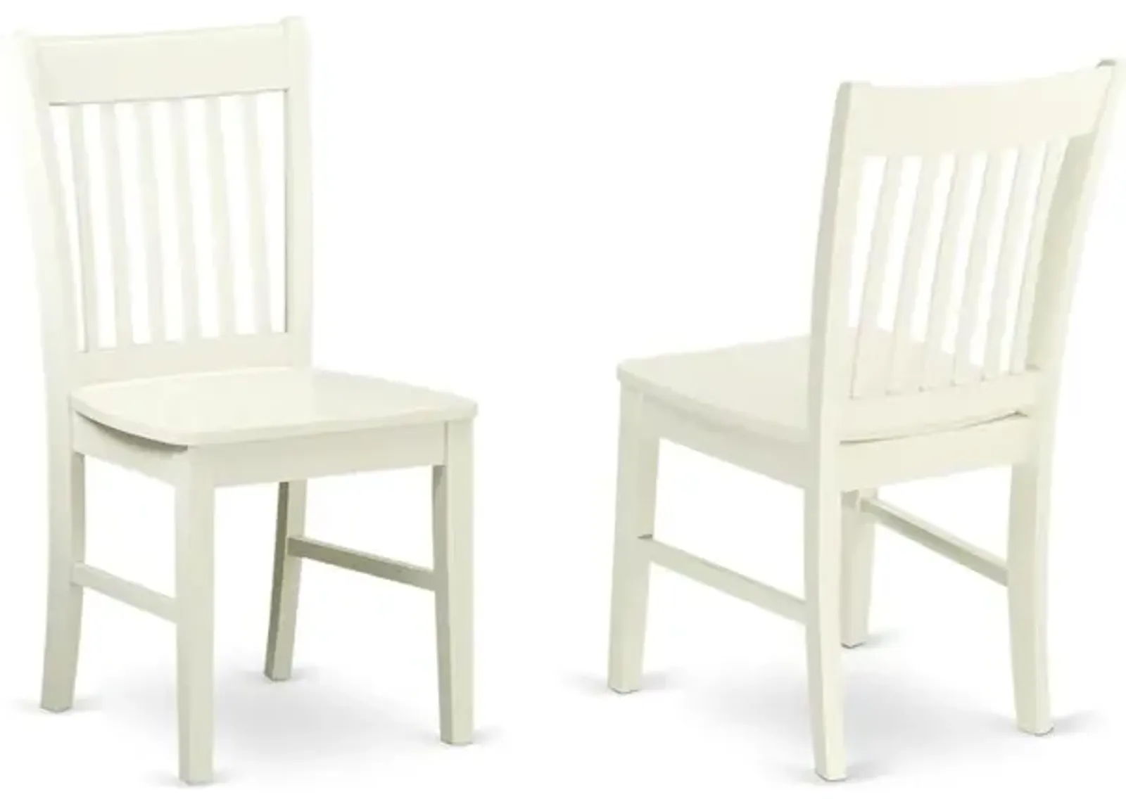 East West Furniture Dining Chair Linen White, NFC-LWH-W