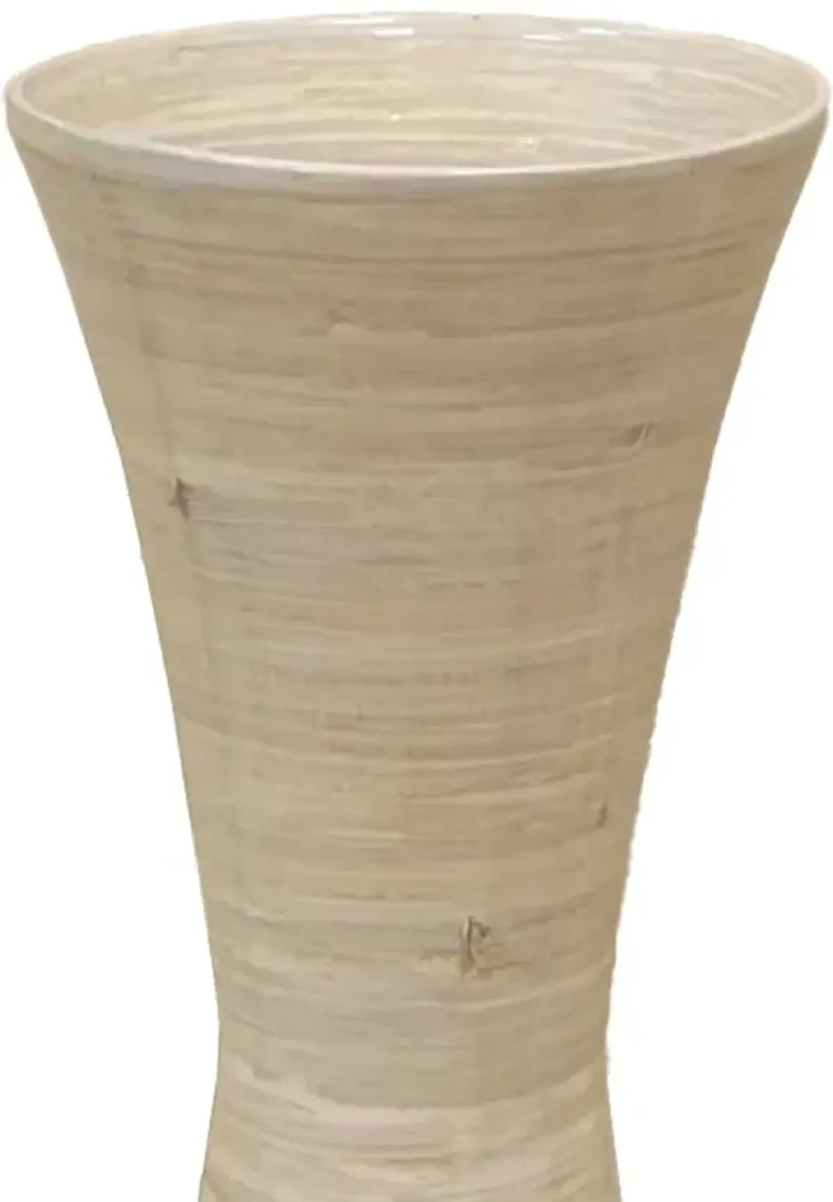 Uniquewise 27" Elegant Bamboo Floor Vase with Hourglass Design Ideal for Silk Plants Dried Branches or Long Stem Flowers - Perfect for Dining Room Living Room Entryway or Home Office Decor, Purple