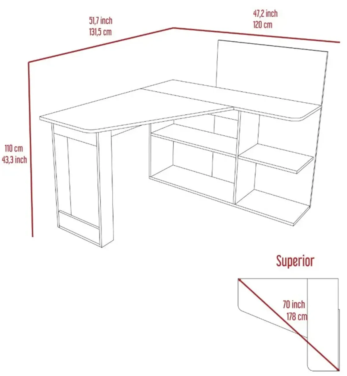 Computer Desk Mohave, Office, Smoky Oak