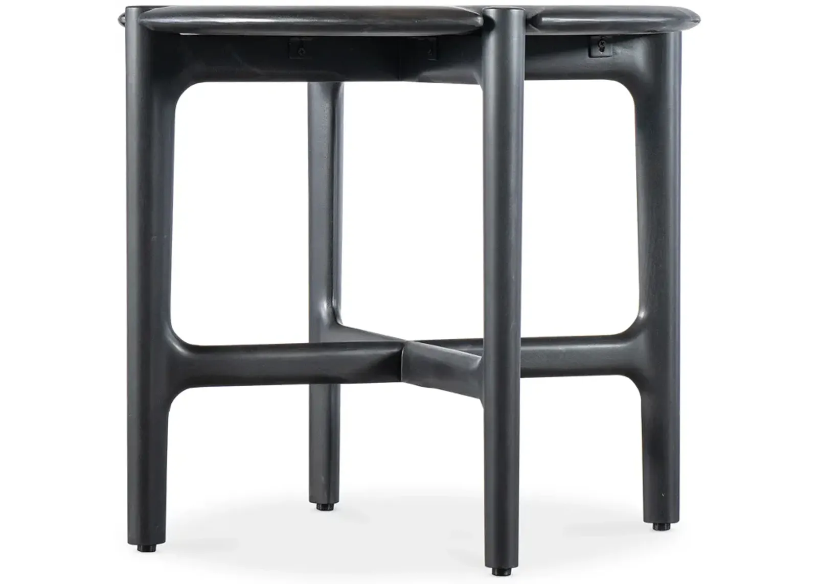 Harlow 24" Round Side Table in Black