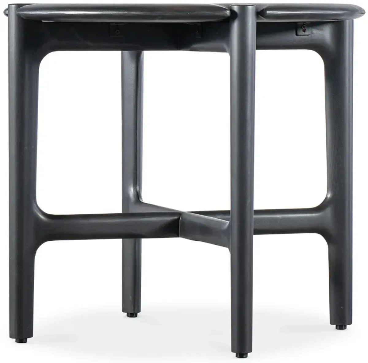 Harlow 24" Round Side Table in Black