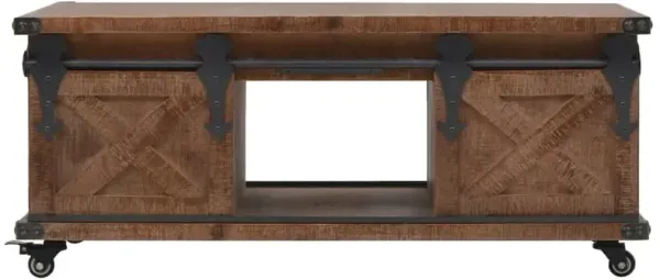 vidaXL Coffee Table Solid Fir Wood Brown