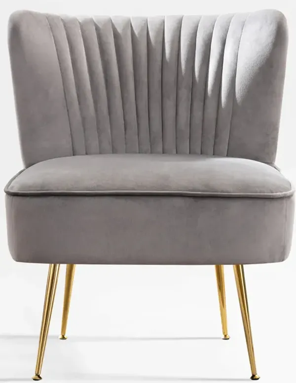 WestinTrends 25" Wide Tufted Velvet Accent Chair