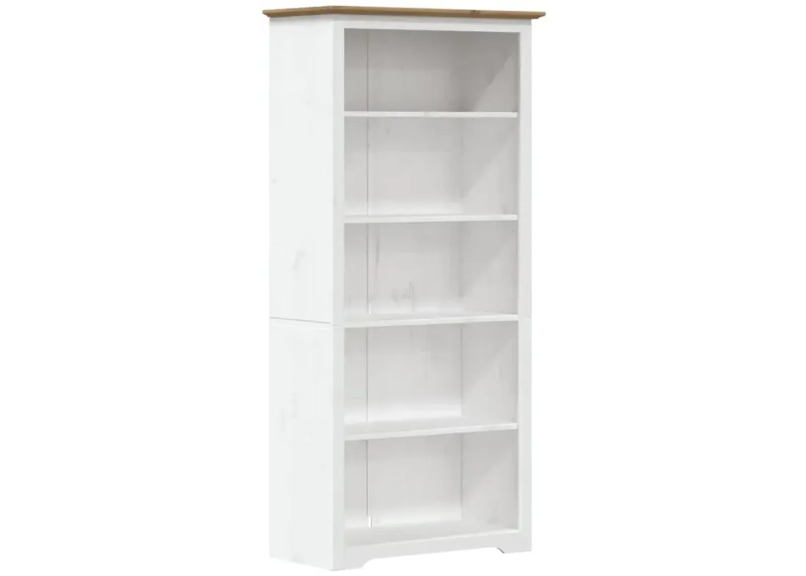 Bookcase BODO Brown 31.5"x15"x70.9" Solid Wood Pine 5-Tier