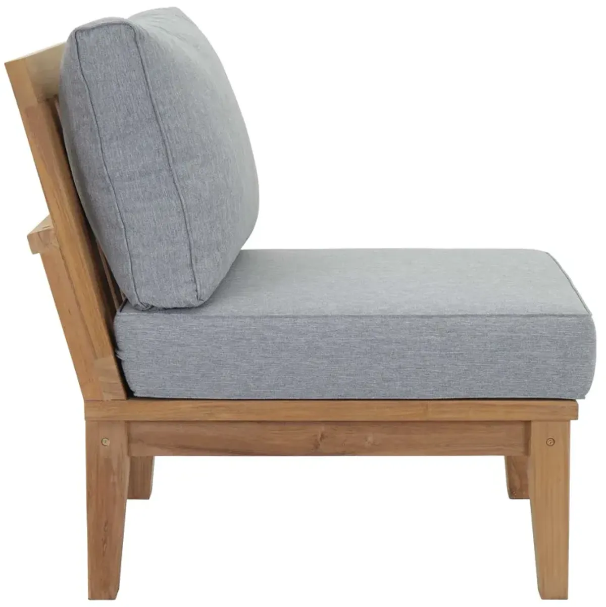 Modway - Marina Armless Outdoor Patio Teak Sofa