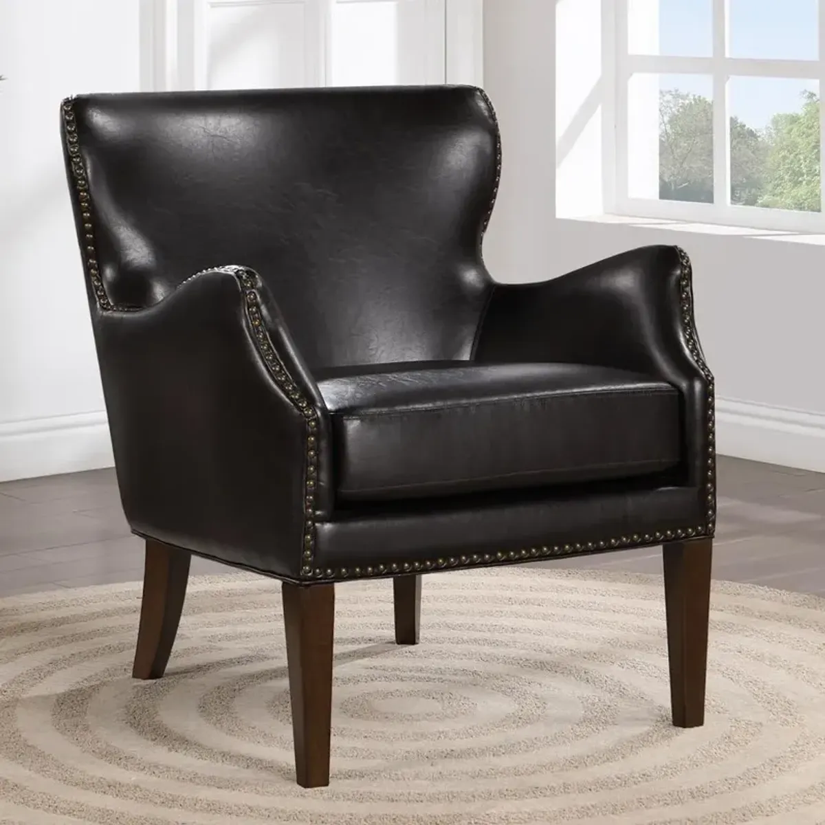 Comfort Pointe Dallas Deep Brown High Leg Slope Arm Chair