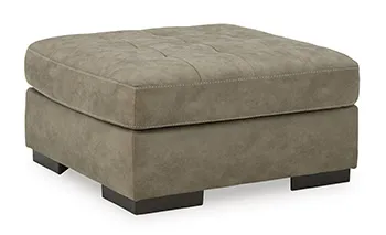 Maderla Oversized Accent Ottoman- Grey