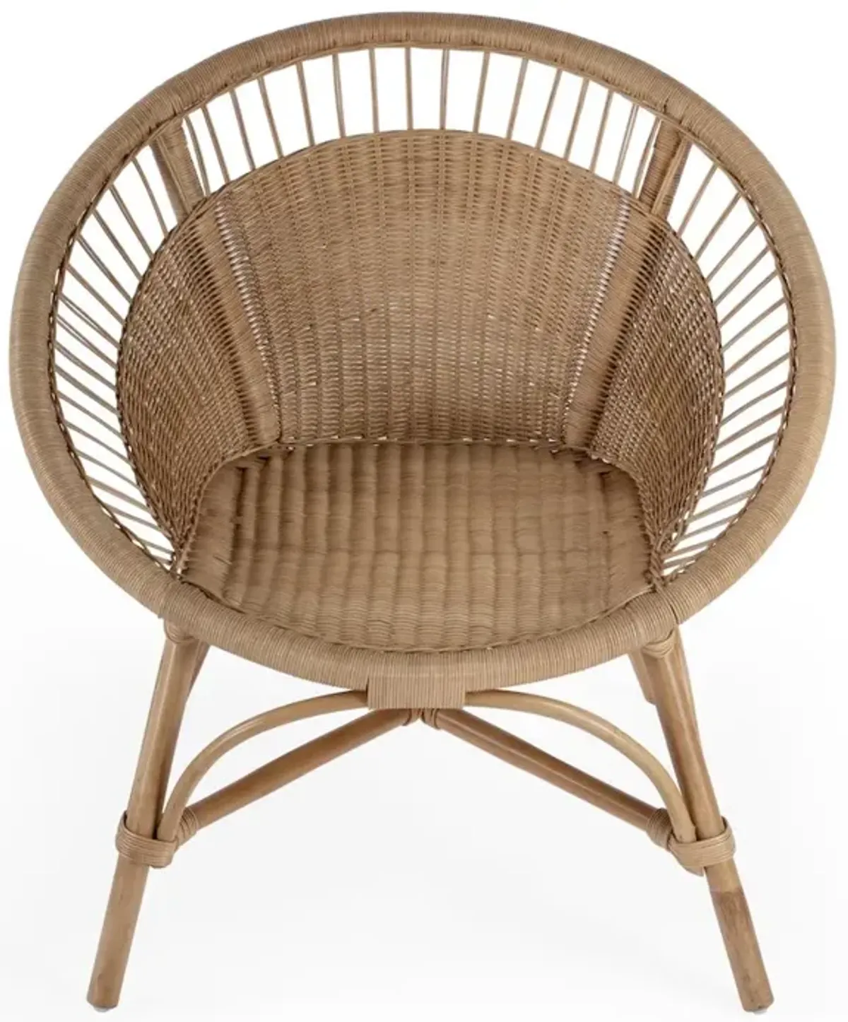 Butler Specialty Savannah  Woven Rattan Accent Chair, Natural