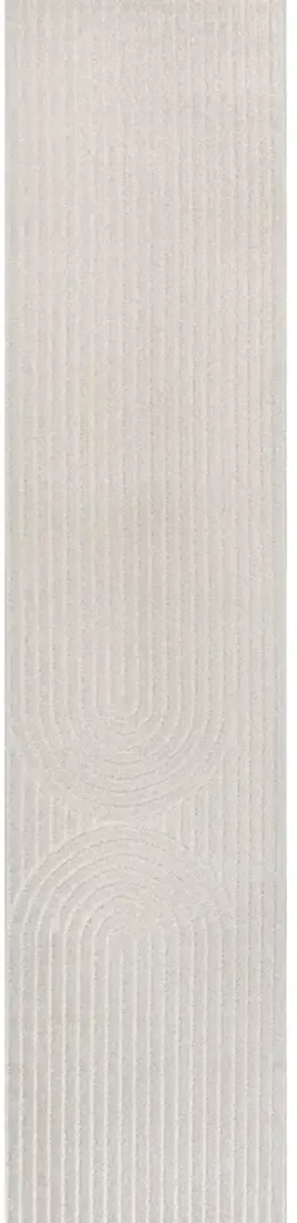 Sofia MidCentury Modern Arch Stripe Two-Tone High-Low Indoor Area Rug