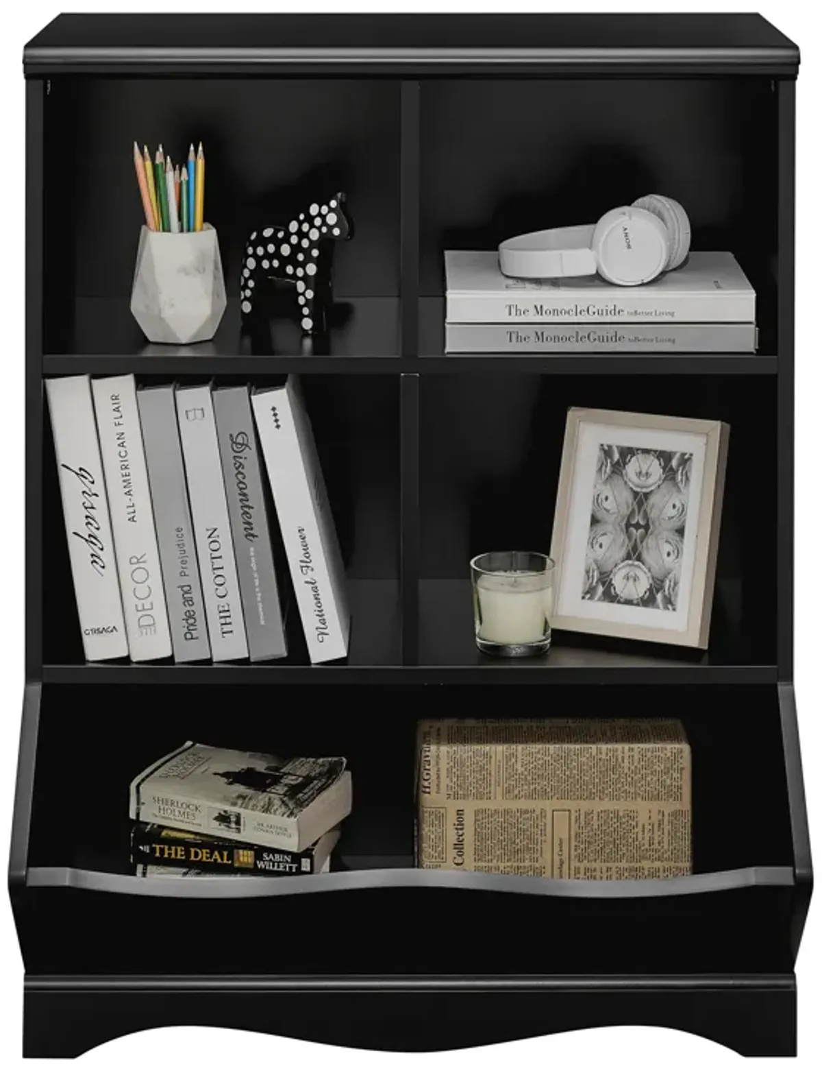 Five-Cubby Open Storage Cabinet