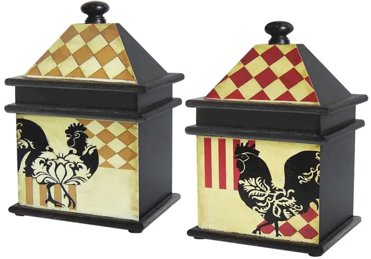 Harlequin Rooster Box