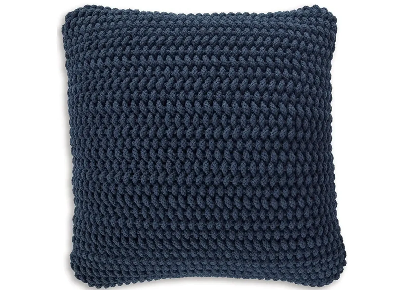 Ako Accent Pillow Set of 4, 20 Inch Square, Handwoven Navy Blue Cotton -