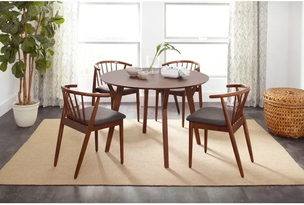 Jofran Copenhagen 44 Round Mid-Century Modern Dining Table