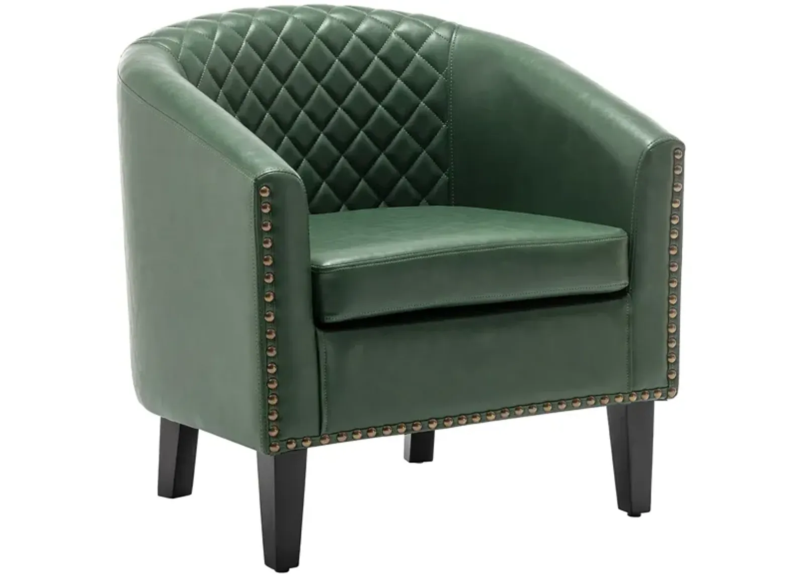 Logan Faux Leather Tufted Club Chair