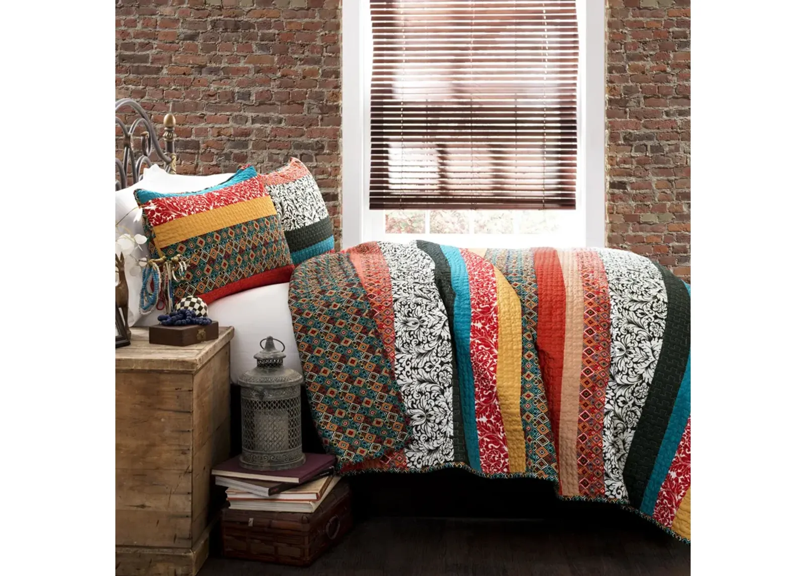 Boho Stripe Quilt 3Pc Set