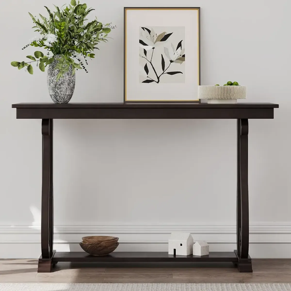 Merax Rustic Vintage Console Table with Open Shelf