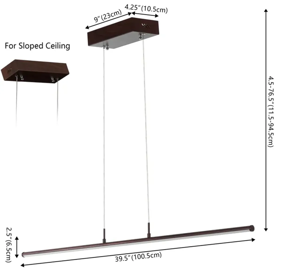 Conley Dimmable Adjustable Integrated LED Metal Linear Pendant