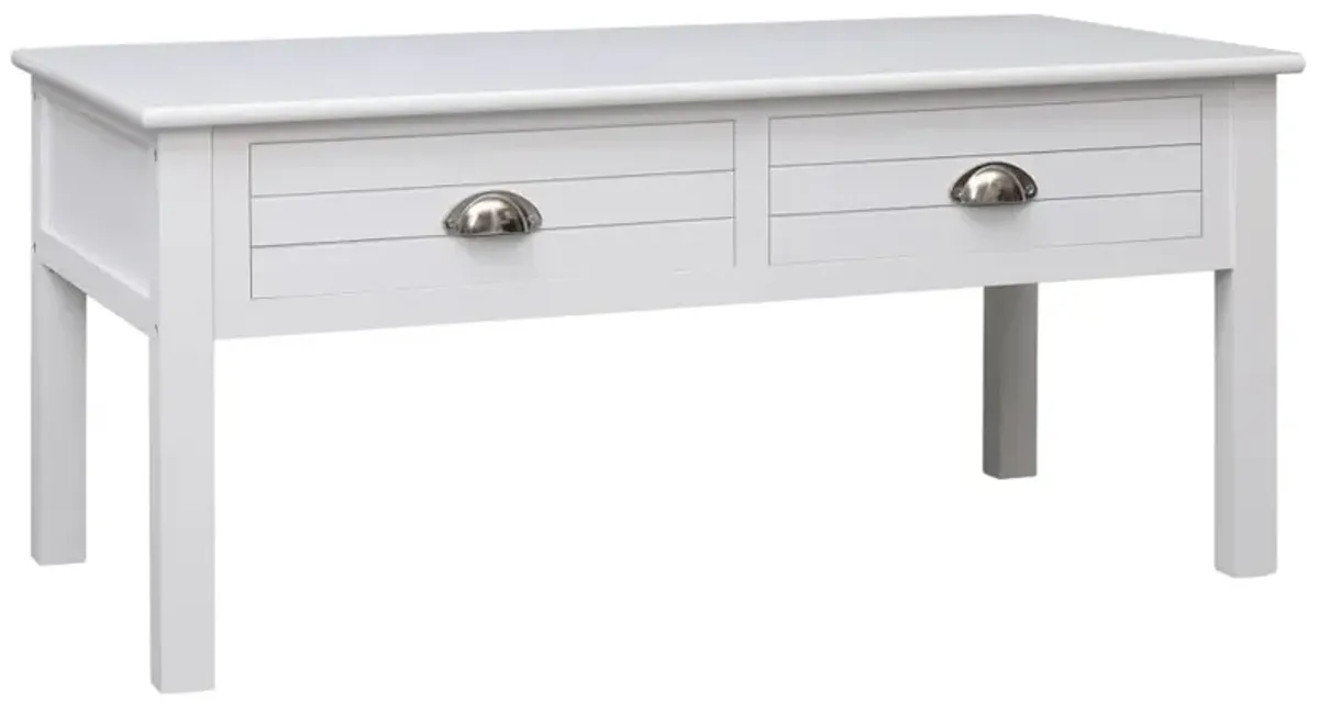 vidaXL Coffee Table White 39.4x19.7x17.7 Wood