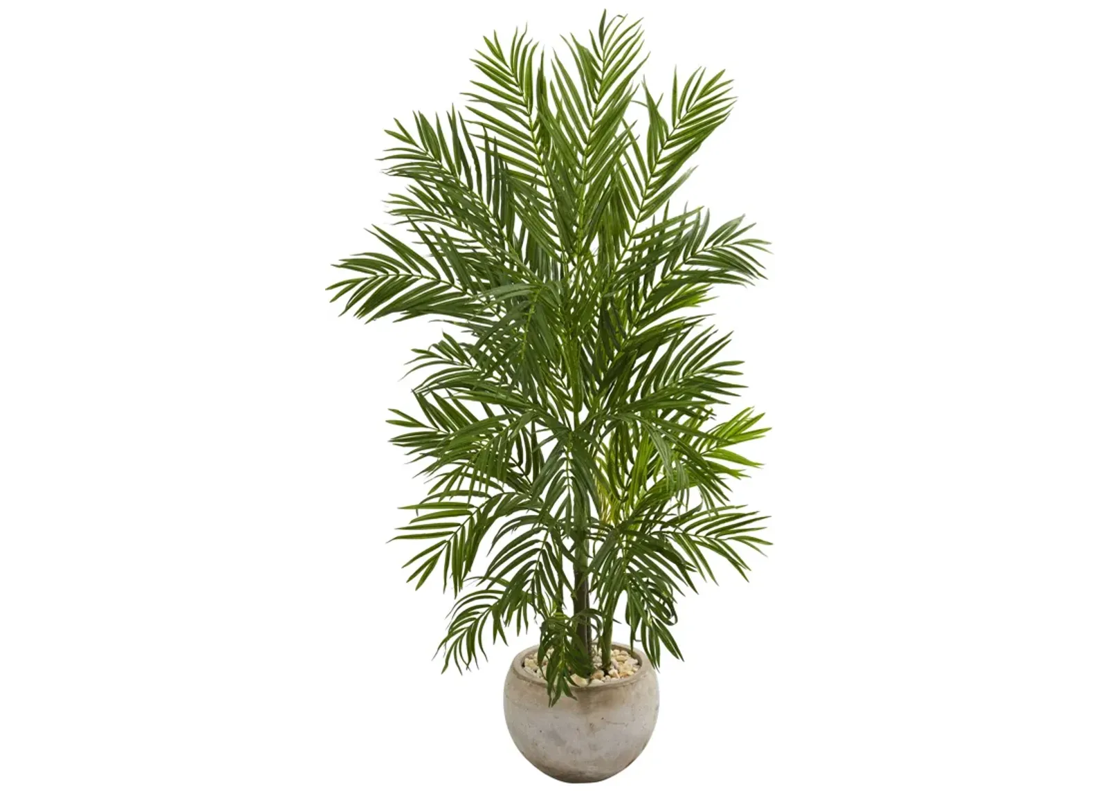 HomPlanti 5 Feet Areca Palm Artificial Tree in Bowl Planter