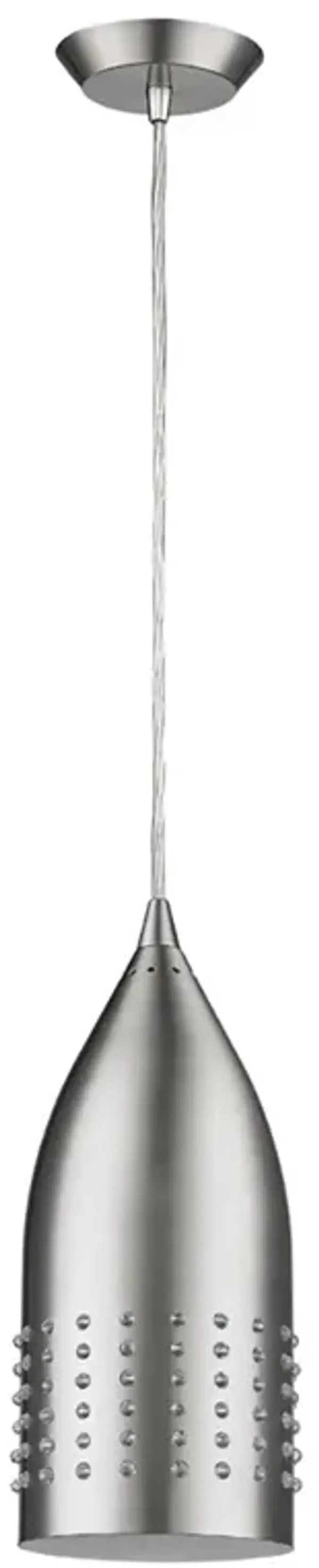 Hivvago Silver Hanging Light with Glass Studs