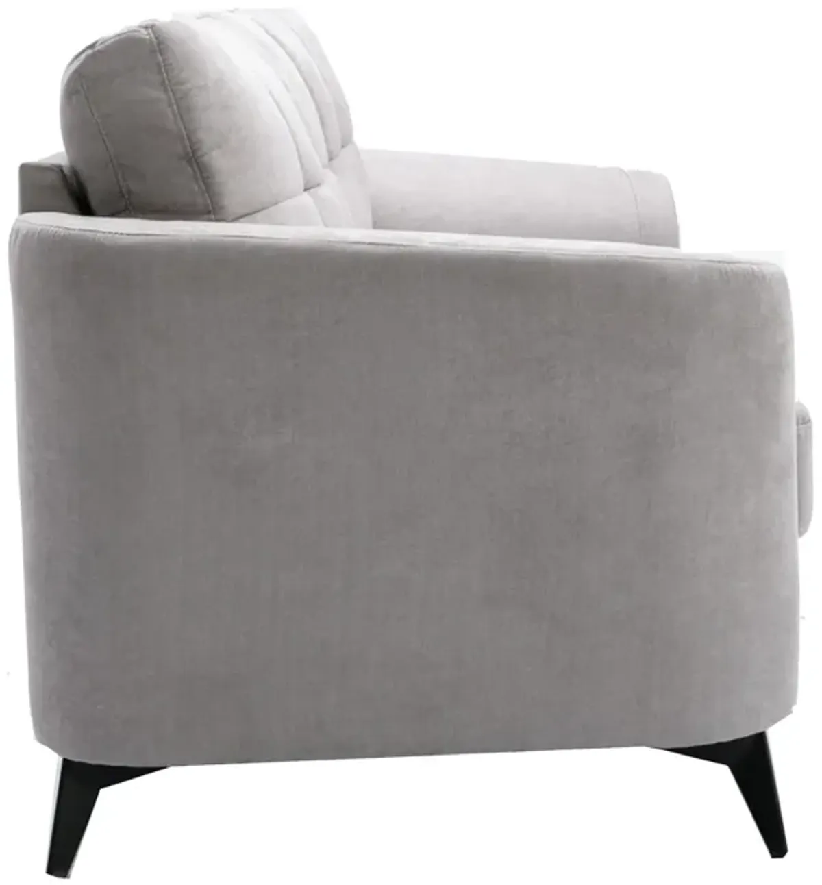 Odin Tufted Cushions, Light Gray Linen Fabric Upholstery-Benzara