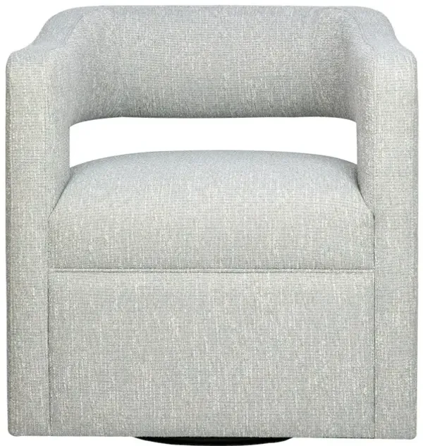 Jofran Lexy Modern Sculpted Curved Upholstered Swivel Accent Chair