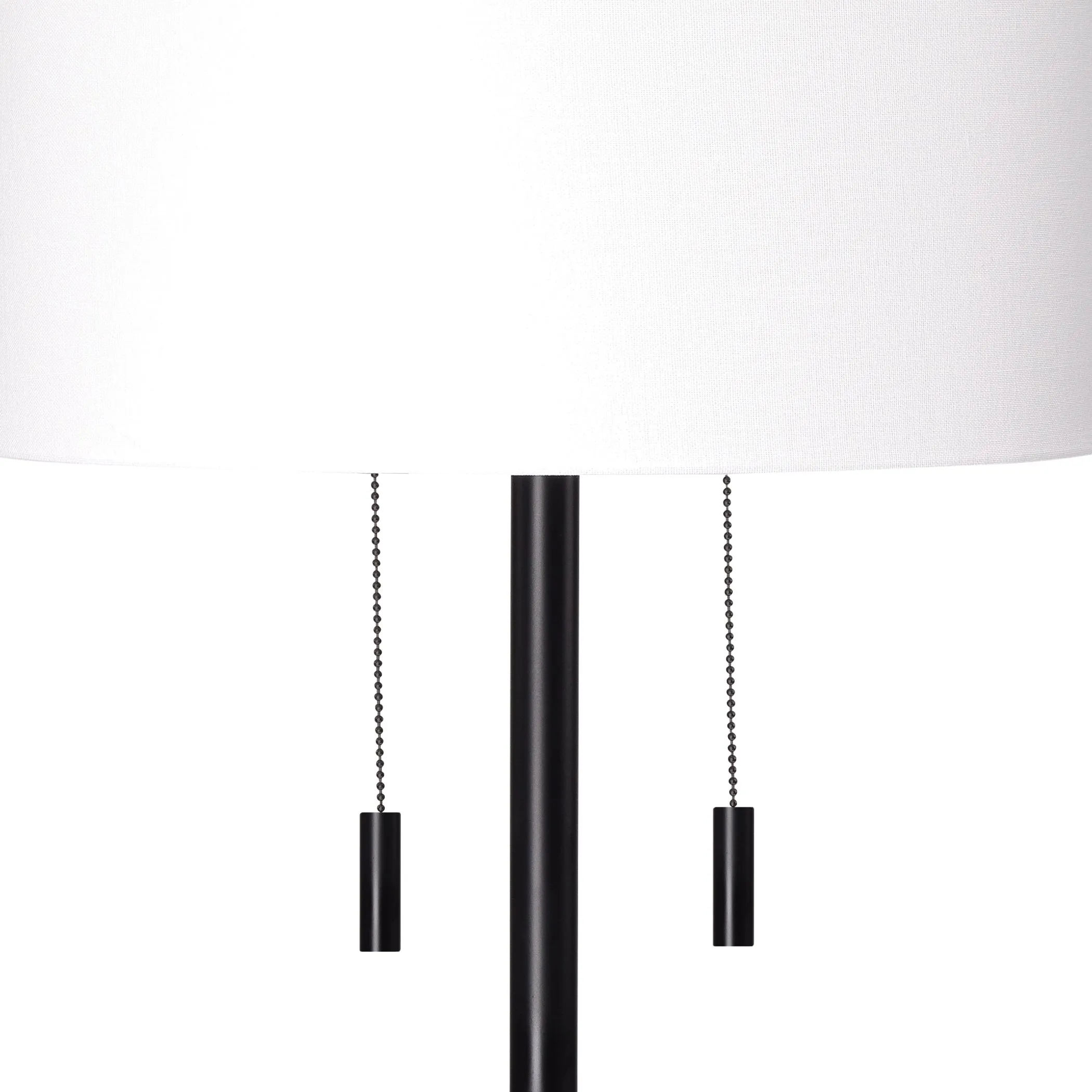 Lincoln 2-Light Black Metal Floor Lamp