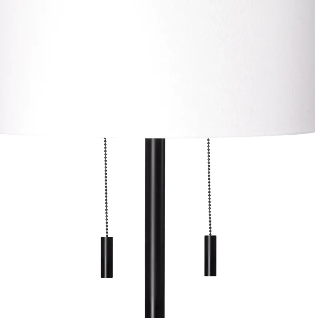 Lincoln 2-Light Black Metal Floor Lamp