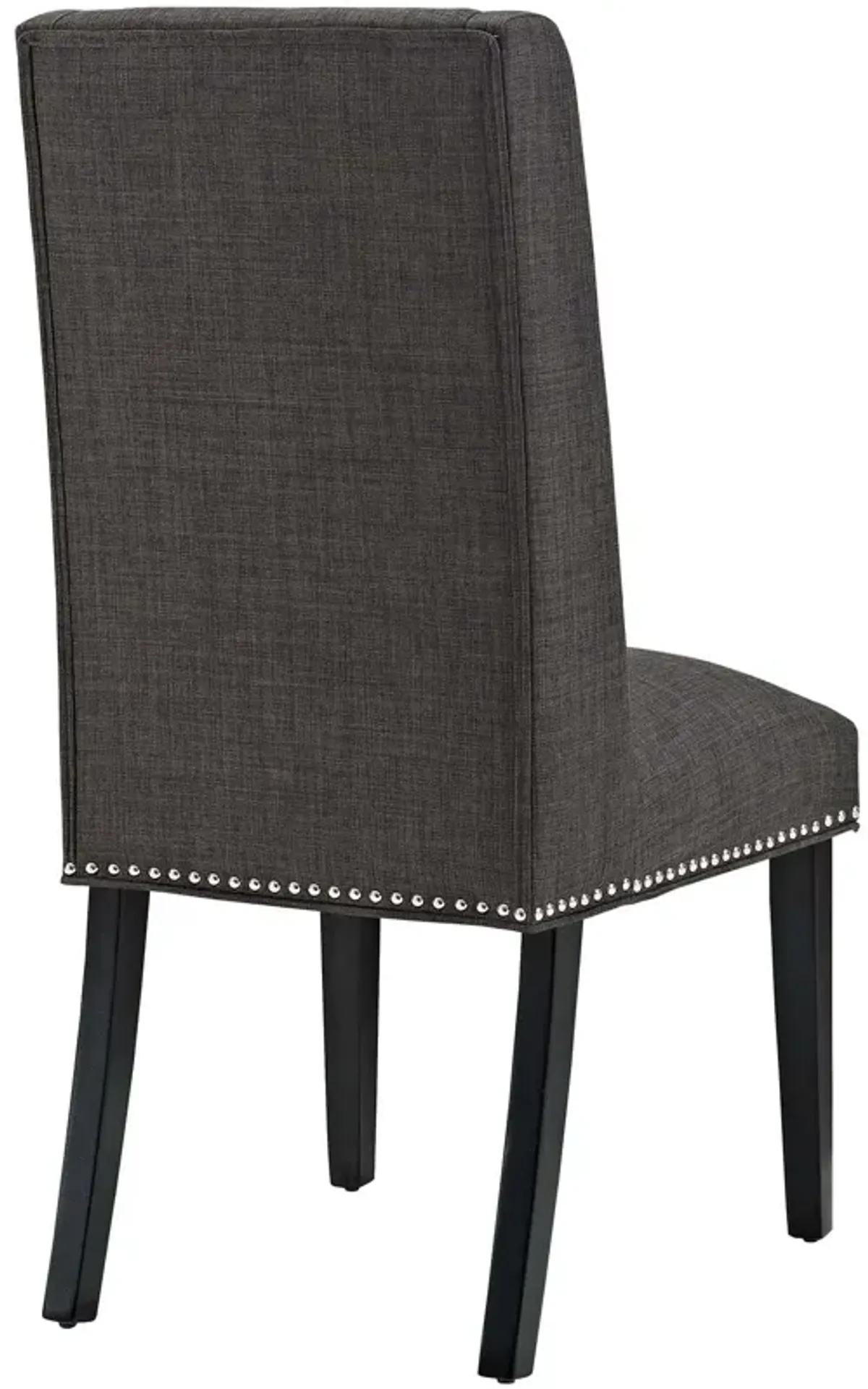 Modway MO- Baron Modern Tall Back Wood Upholstered Fabric, Dining Chair, Brown