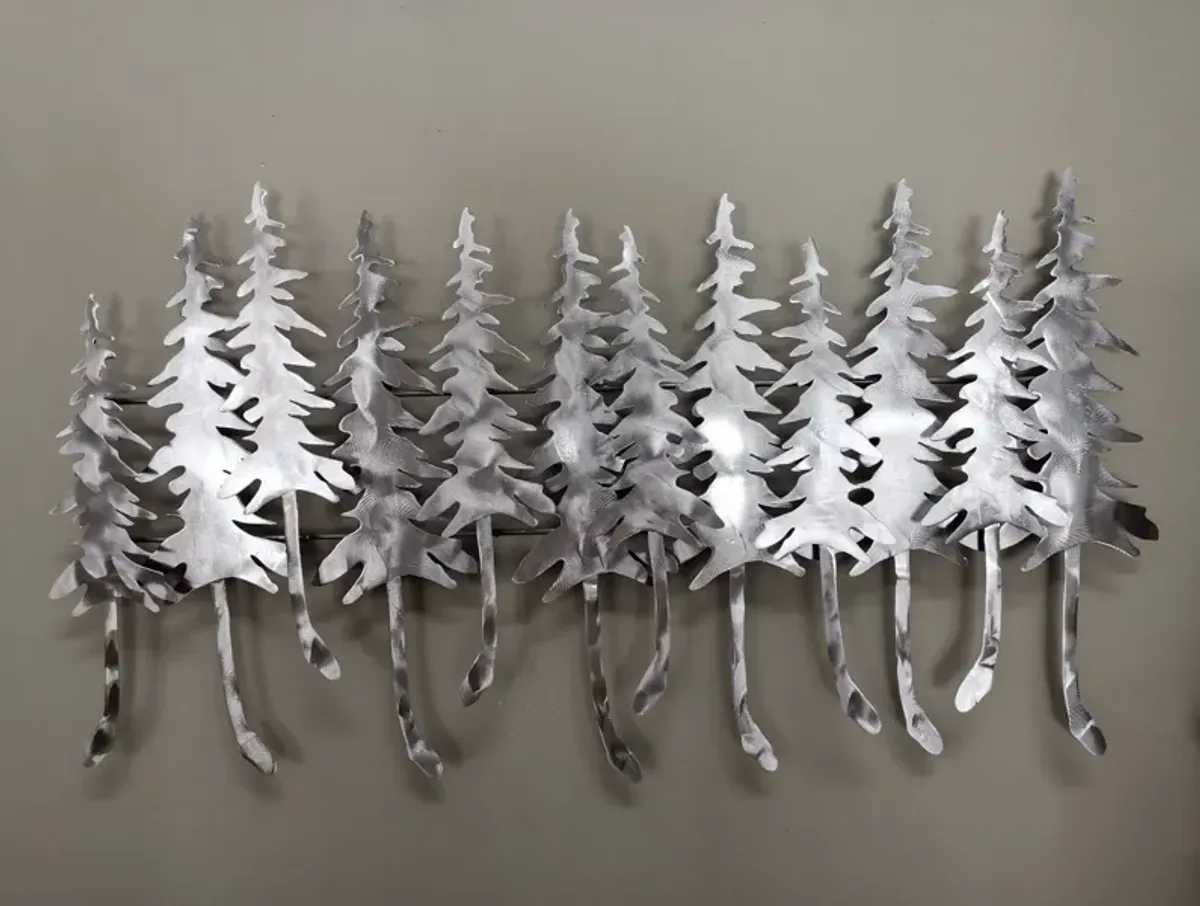 Winter Forest Wall Mountable Original Artwork  Silver