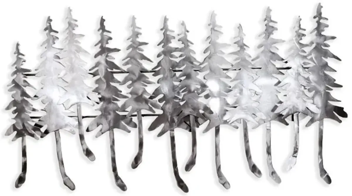 Winter Forest Wall Mountable Original Artwork  Silver