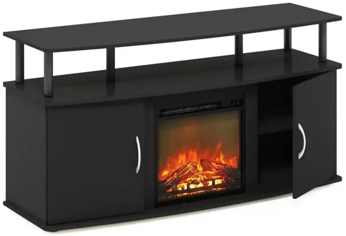 Fireplace Entertainment Center with Doors Storage Cabinet for TV up to 55 Inch