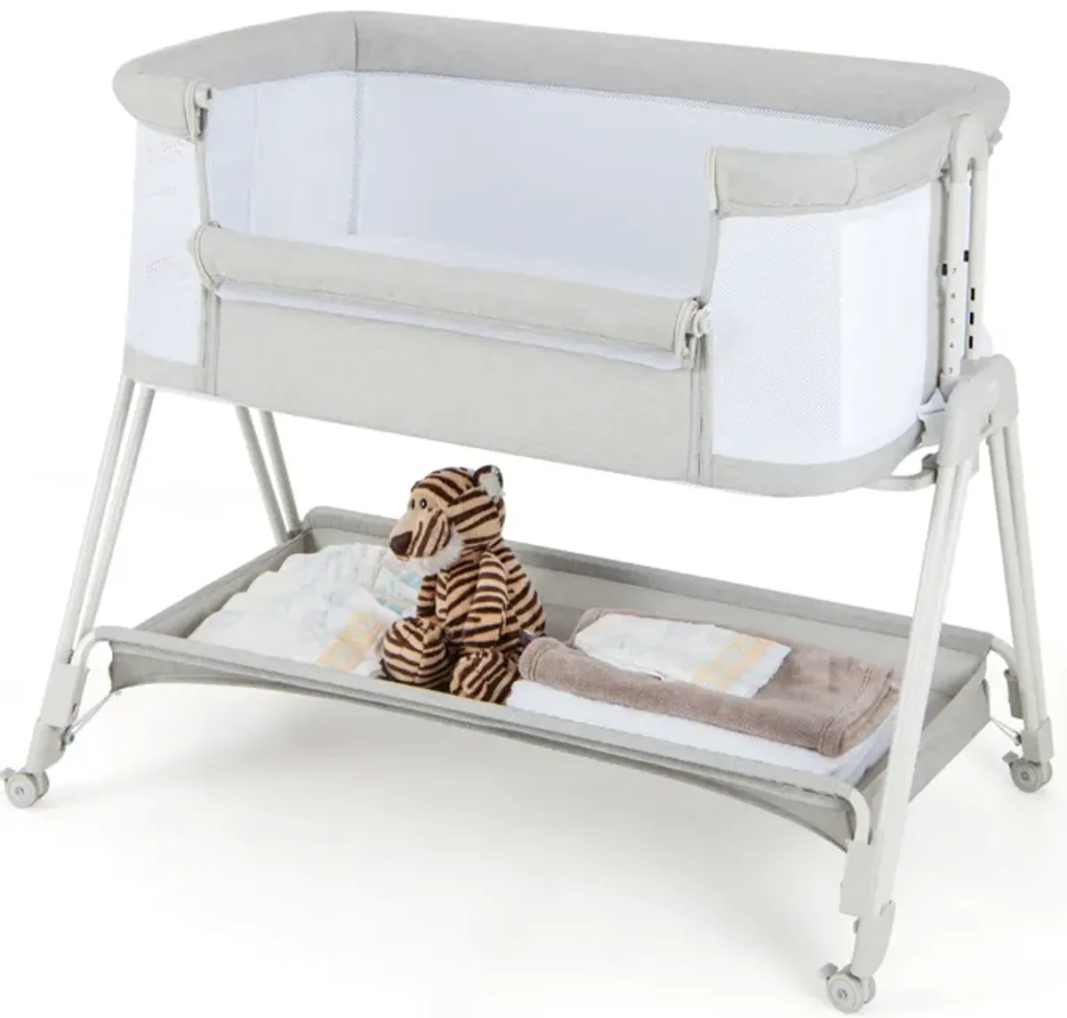 Baby Portable Bedside Sleeper with 7 Adjustable Heights