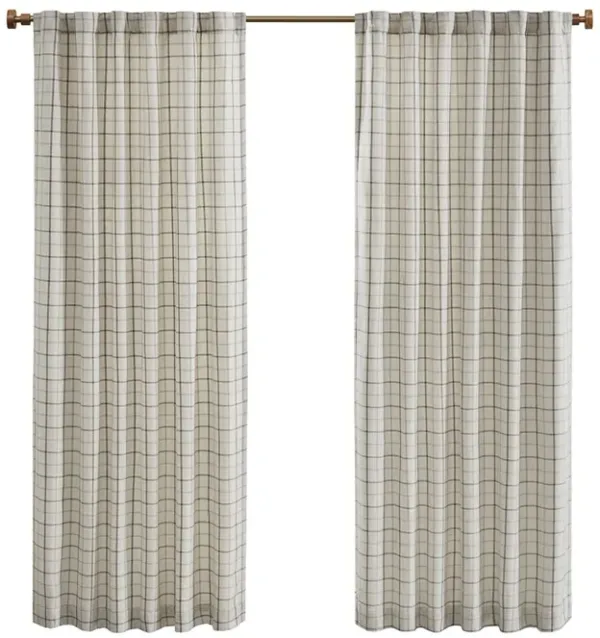 Gracie Mills Brianna Plaid Curtain Panel with Fleece Lining - 50x84"