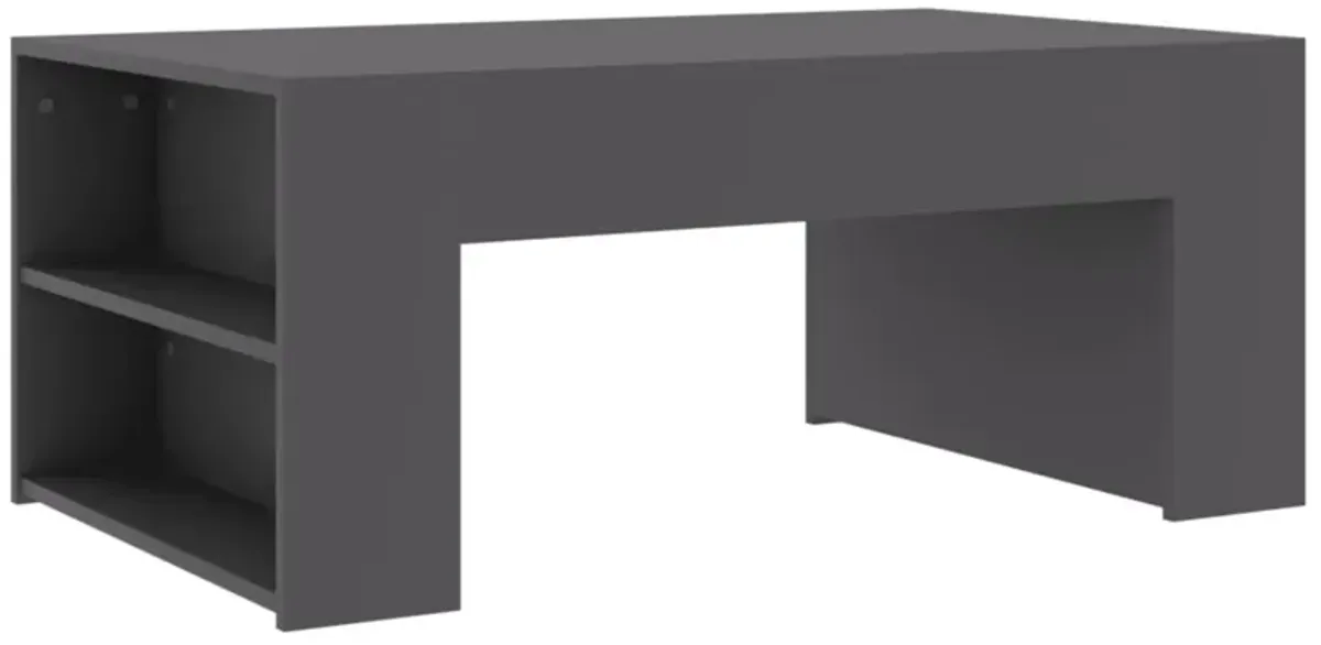 vidaXL Coffee Table Gray 39.4"x23.6"x16.5" Chipboard